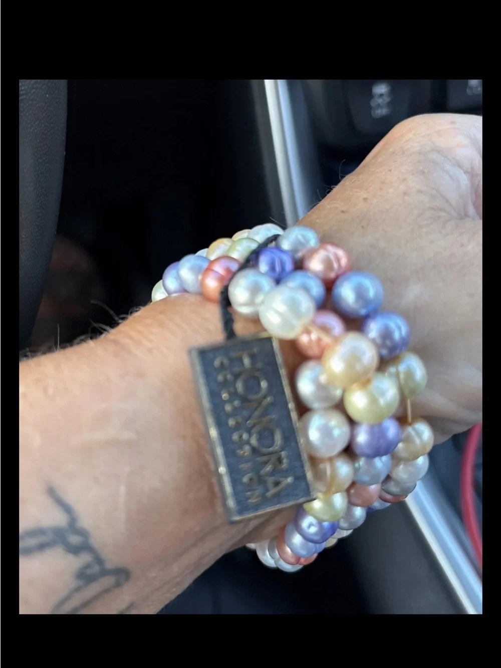 HONORA Pastel Multi-Color Pearl Stretch Bracelet Set